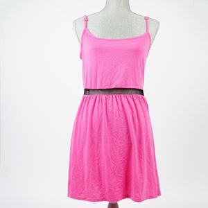 5/$25 - Pink & Black Mesh Dress with Straps